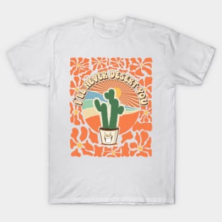 Mothers day plant  lover groovy sarcastic cactus pun T-Shirt